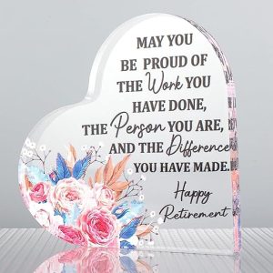 Heart-Shaped Retirement Gift Acrylic Plaque