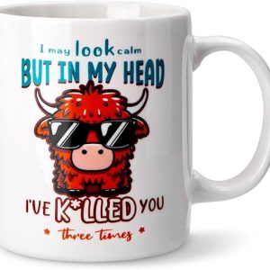 Highland Cow Humor Ceramic Mug