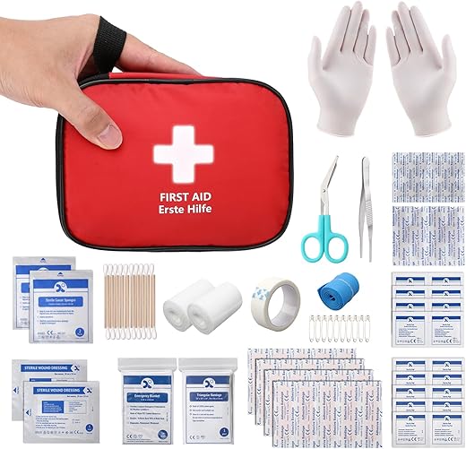Compact 90-Piece First Aid Kit for Trav...