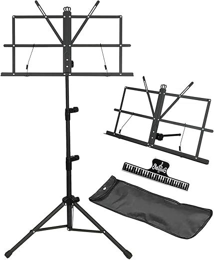 IRONTREE 2-in-1 Portable Music Stand wi...