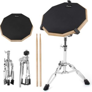 Kmise Drum Practice Kit with Stand and Sticks