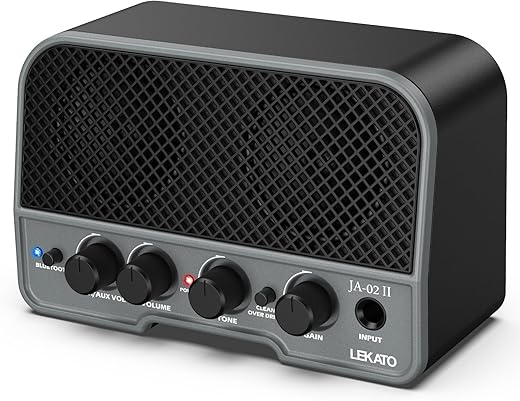 LEKATO Mini Guitar Amp – 5W Bluet...