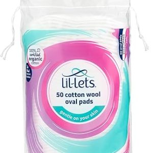 Lil-Lets Organic Cotton Oval Pads 50 Count