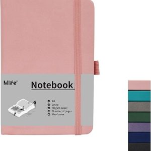 Mlife A6 Pink Lined Journal Notebook
