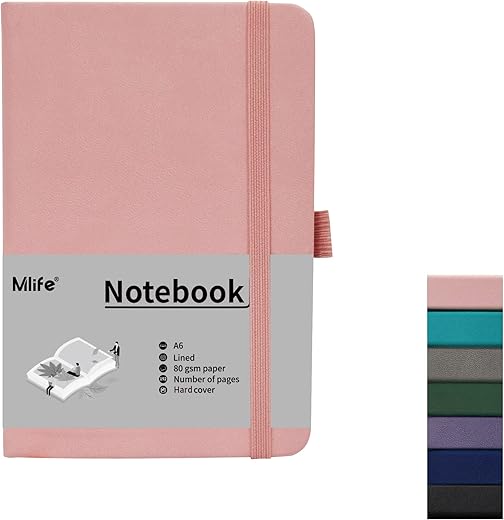 Mlife A6 Lined Pocket Journal with Pen ...