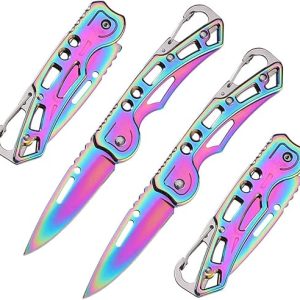 Multicolored Titanium Pocket Knife Set