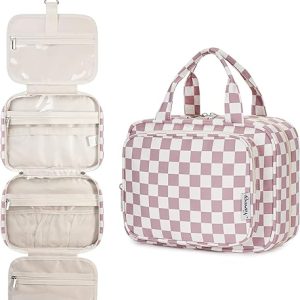 Narwey Checkered Travel Toiletry Bag