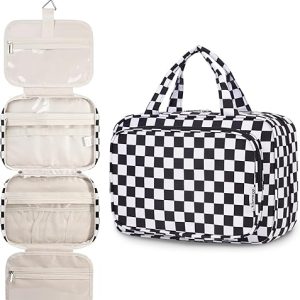 Narwey Checkered Travel Toiletry Bag