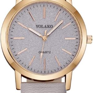 OFFCUP Women's Leather Quartz Wrist Watch