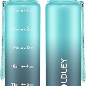 OLDLEY 1L Sports Water Bottle with Straw