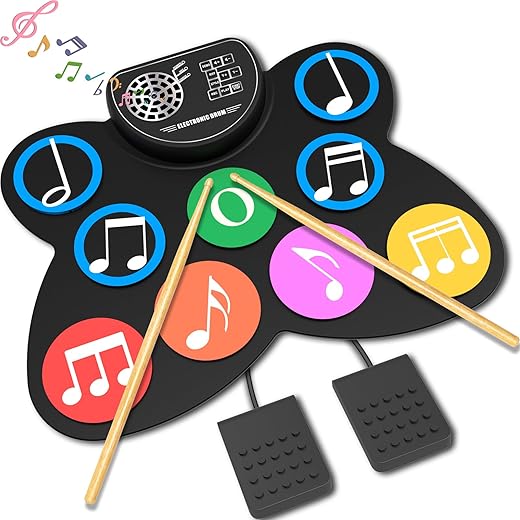 9-Pad Electric Drum Kit with Speaker