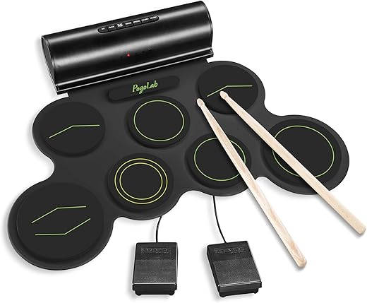 Portable Electric Drum Kit with Speaker...