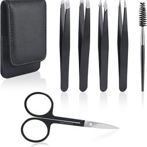 Professional 6-Piece Eyebrow Tweezers Set