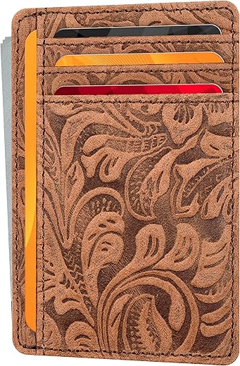 Slim Real Leather RFID Wallet for Men &...