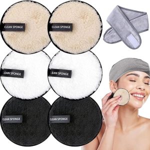 Reusable Makeup Remover Pads with Headbands