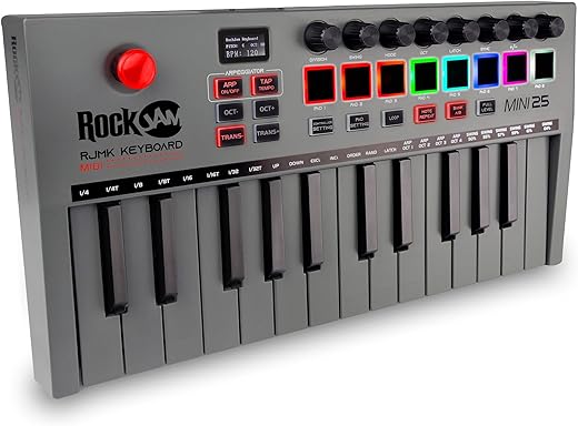 RockJam 25-Key MIDI Keyboard Controller...