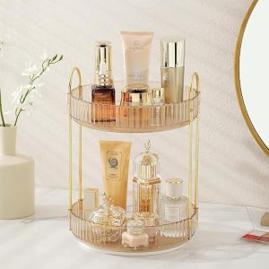 Rotating Makeup Organizer with 360-Degree Access