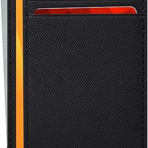 Slim Minimalist Leather Wallet with RFID Protection
