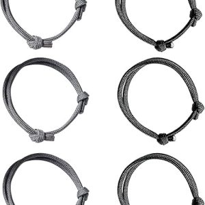 Survival Paracord Bracelets 6 Pack Set