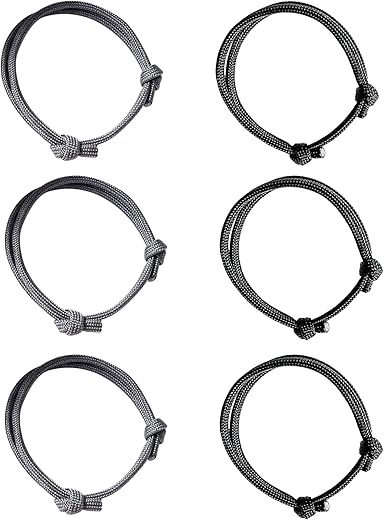 Adjustable 6 Pack Paracord Bracelets fo...