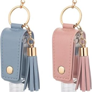 Travel Hand Sanitizer Holder Keychain Set