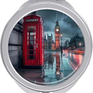 Travel Makeup Mirror with Big Ben Design