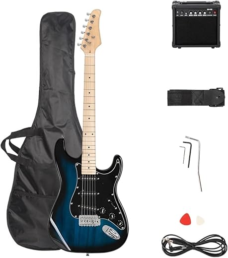 Trayoz Electric Guitar Kit with 20W Amp...
