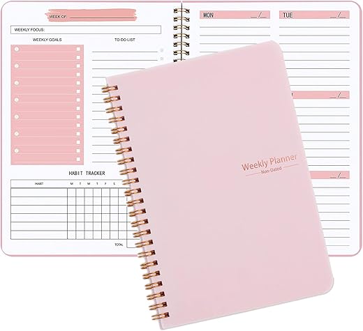 Undated A5 Weekly Planner with Habit Tr...