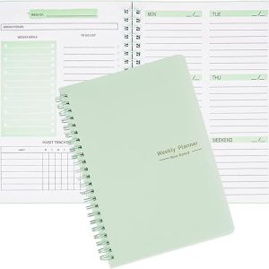 Undated A5 Weekly Planner Notebook