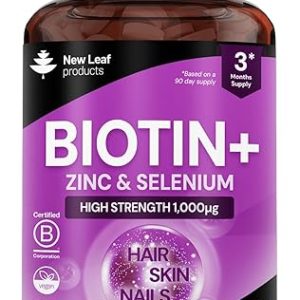 Vegan Biotin Hair Growth Vitamins 12000mcg