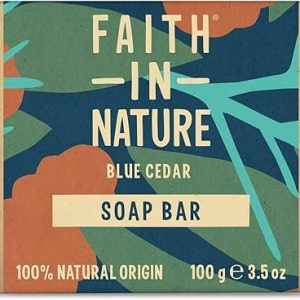 Vegan Blue Cedar Hand Soap Bar for Men