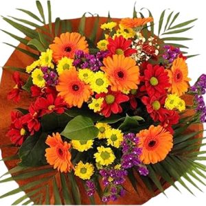 Vibrant Autumn Burn Flower Bouquet Gift