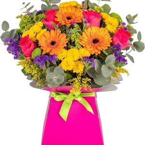 Vibrant Fresh Flower Bouquet with Vase
