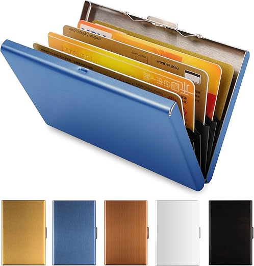 Ultra Thin RFID Blocking Metal Wallet &...