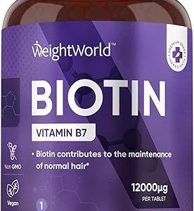 WeightWorld Vegan Biotin Supplement Tablets 365 Count