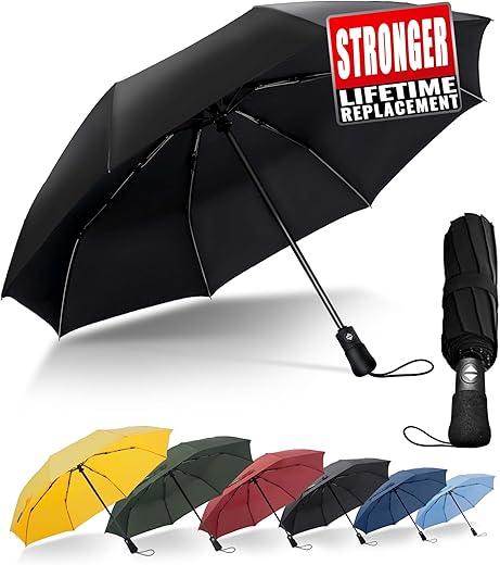 Windproof Compact Travel Umbrella ̵...