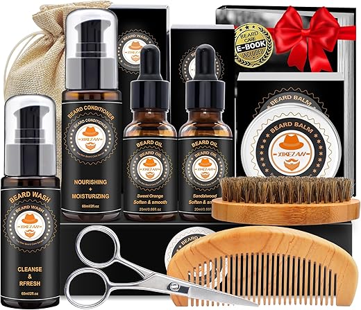 XIKEZAN Men’s Beard Grooming Kit ...