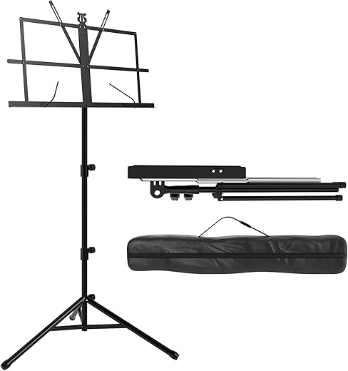 ZENO Heavy-Duty Foldable Music Stand wi...